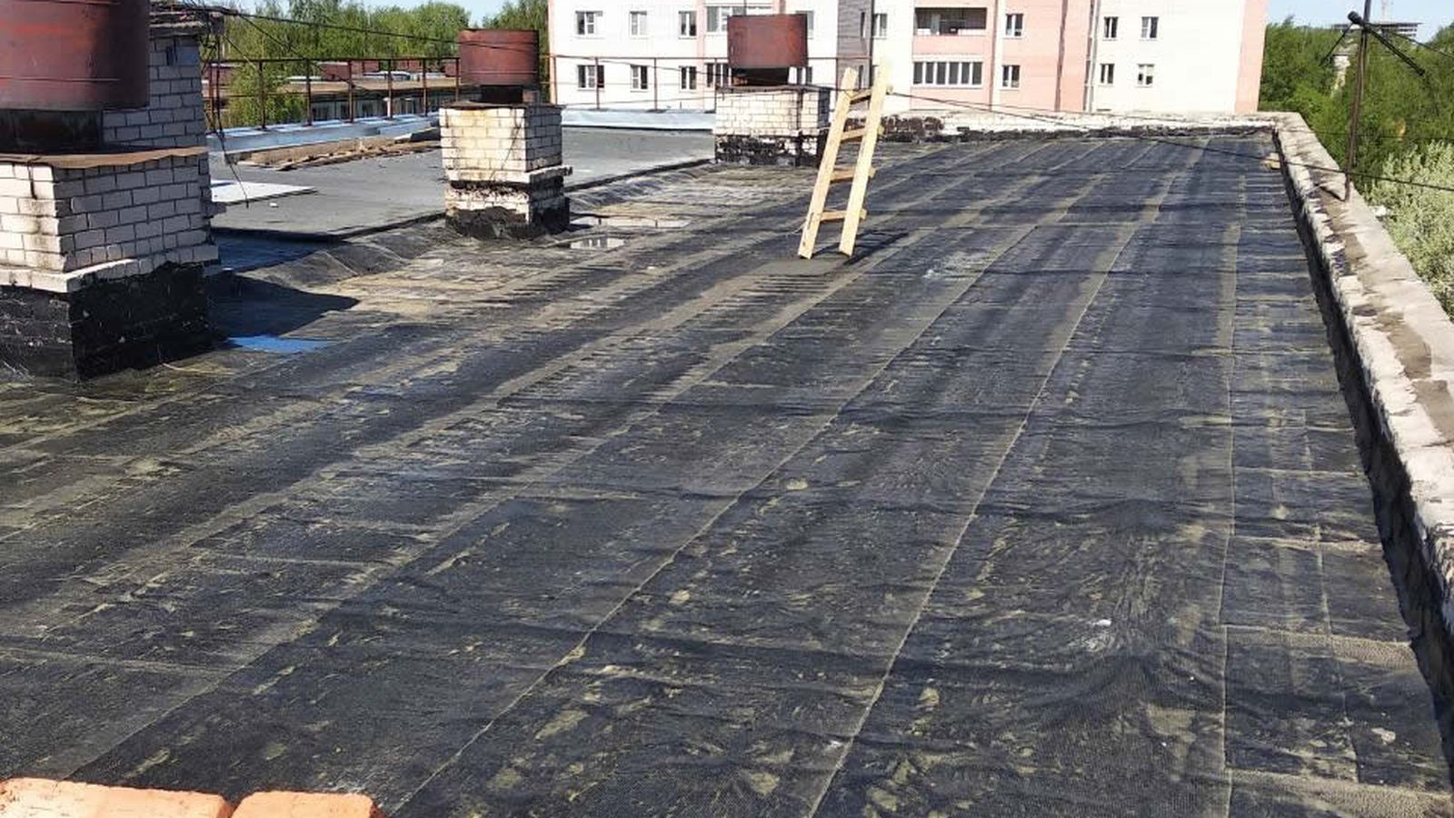 Плоская кровля многоквартирного дома до капитального ремонта